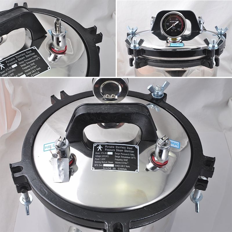 Dentist 8L Portable Steam Autoclave Sterilizer Dental Equipment