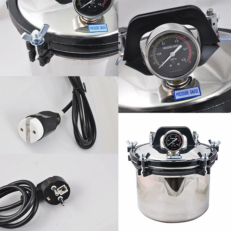 Dentist 8L Portable Steam Autoclave Sterilizer Dental Equipment